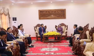 Lãnh đạo tỉnh Long An và Tây Ninh chúc tết Chol Chnam Thmay tại tỉnh Svay Rieng, Campuchia