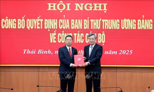 Ông Nguyễn Mạnh Hùng giữ chức Phó Bí thư Tỉnh ủy Thái Bình