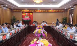 Thường trực Ban Bí thư Trương Thị Mai làm việc với Ban Thường vụ Tỉnh ủy Bắc Kạn