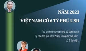 Năm 2023, Việt Nam có 6 tỷ phú USD