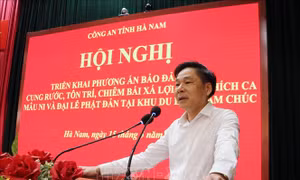Hà Nam: Triển khai phương án bảo đảm an ninh cho người dân chiêm bái xá lợi Đức Phật