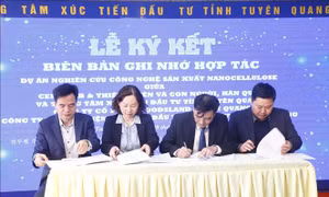 Tuyên Quang ký hợp tác nghiên cứu ứng dụng công nghệ sản xuất nanocellulose