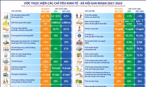 Ước tính kết quả thực hiện các chỉ tiêu kinh tế - xã hội giai đoạn 2021-2025