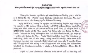 Nước Suối Tân ô nhiễm do sự cố tắc đường ống nhà máy chế biến mủ cao su