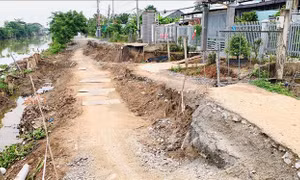 An Giang khẩn trương xử lý sạt lở bờ Bắc kênh Đòn Dong