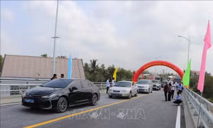 Đưa vào sử dụng cầu kết nối với cù lao trên sông Tiền