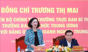 Thường trực Ban Bí thư Trương Thị Mai làm việc với Đảng ủy Khối Doanh nghiệp Trung ương