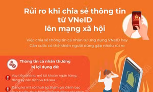 Rủi ro khi chia sẻ thông tin từ VNeID lên mạng xã hội