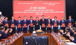Bế giảng Lớp Bồi dưỡng, cập nhật kiến thức đối với Ủy viên dự khuyết Trung ương Đảng