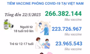 Tình hình tiêm vaccine phòng COVID-19 tại Việt Nam tính đến hết ngày 22/5/2023