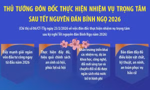 Thủ tướng Chính phủ đôn đốc thực hiện nhiệm vụ trọng tâm sau Tết