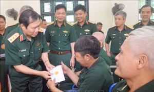 Lãnh đạo Bộ Quốc phòng thăm, tặng quà thương, bệnh binh tại Hà Nam