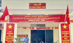 Cử tri xã Đồng Tâm đi thực hiện quyền công dân thiêng liêng