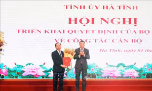 Công bố quyết định của Bộ Chính trị bổ nhiệm tân Bí thư Tỉnh ủy Hà Tĩnh