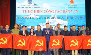 Cảnh sát biển tuyên truyền pháp luật qua nhiều hình thức sáng tạo