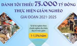 Dành tối thiểu 75.000 tỷ đồng thực hiện giảm nghèo giai đoạn 2021-2025