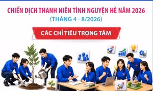 Các chỉ tiêu trọng tâm của Chiến dịch Thanh niên tình nguyện Hè năm 2026
