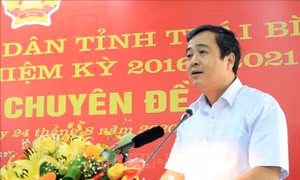 Đóng góp ý kiến vào dự thảo Báo cáo chính trị trình Đại hội Đảng bộ tỉnh Thái Bình lần thứ XX