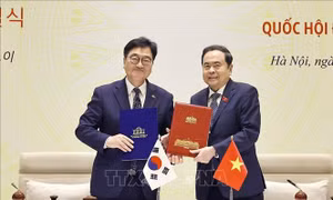 Lễ ký kết Biên bản ghi nhớ hợp tác Quốc hội hai nước Việt Nam - Hàn Quốc