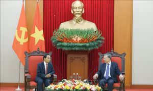 Tổng Bí thư Tô Lâm tiếp Thường trực Ban Bí thư, Phó Chủ tịch nước Lào Bounthong Chitmany