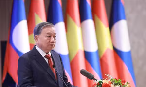Tổng Bí thư Tô Lâm dự chiêu đãi cấp Nhà nước do Tổng Bí thư, Chủ tịch nước Lào và Phu nhân chủ trì