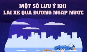 Một số lưu ý khi lái xe qua đường ngập nước