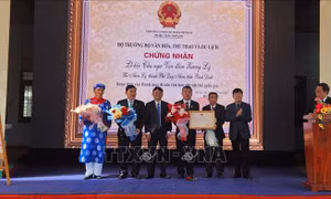 Bình Định đón nhận Bằng di sản văn hóa phi vật thể quốc gia 'Lễ hội cầu ngư vạn đầm Xương Lý'
