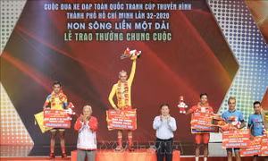 Javier Sarda Perez lần thứ hai liên tiếp giành áo vàng chung cuộc Giải đua xe đạp toàn quốc