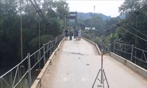 Tuyên Quang tạm dừng lưu thông qua cầu treo Vĩnh Hảo
