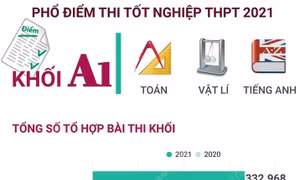 Phổ điểm thi tốt nghiệp THPT 2021 khối A1 