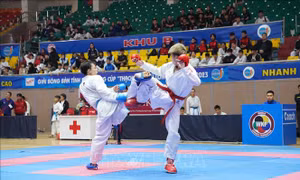 Trên 300 vận động viên tranh tài ở Giải vô địch Karate miền Bắc 