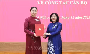 Đồng chí Hà Thị Nga giữ chức Phó Bí thư Thường trực Đảng ủy MTTQ, các đoàn thể Trung ương