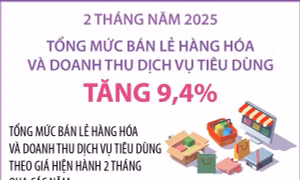 Tổng mức bán lẻ hàng hóa và doanh thu dịch vụ tiêu dùng tăng 9,4%