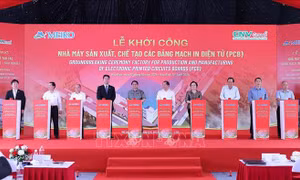 Thủ tướng dự lễ khởi công Nhà máy sản xuất, chế tạo các loại bảng mạch in điện tử 