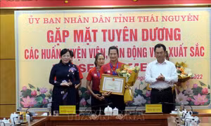 Thái Nguyên khích lệ các nhân tài thể thao thành tích cao