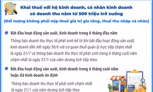 Khai thuế, nộp thuế đối với hộ kinh doanh, cá nhân kinh doanh