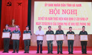 Hà Nam: Xây dựng khu vực phòng thủ ngày càng vững chắc