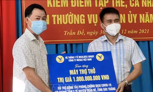 Sóc Trăng: Tiếp nhận máy thở và oxy hỗ trợ điều trị cho bệnh nhân COVID-19