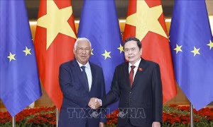 Chủ tịch Quốc hội Trần Thanh Mẫn hội kiến Chủ tịch Hội đồng châu Âu António Costa