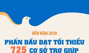 Đến năm 2030: Phấn đấu đạt tối thiểu 725 cơ sở trợ giúp xã hội trên cả nước