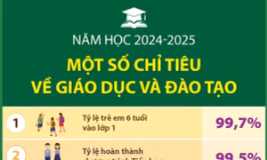 Một số chỉ tiêu về giáo dục và đào tạo trong năm học 2024-2025