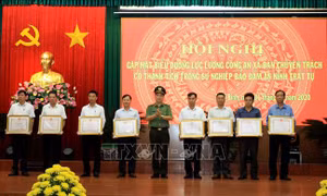 Thái Bình biểu dương thành tích đảm bảo an ninh cơ sở của lực lượng Công an xã bán chuyên trách