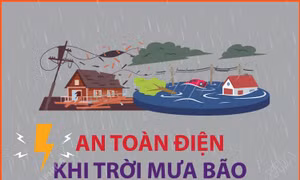An toàn điện khi trời mưa bão