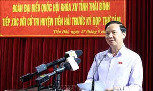 Phó Chủ tịch Quốc hội Nguyễn Khắc Định tiếp xúc cử tri tại Thái Bình