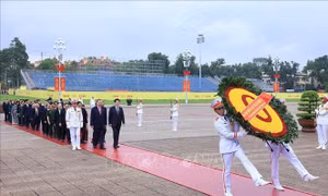 Lãnh đạo Đảng, Nhà nước, Đảng ủy Công an Trung ương, Bộ Công an vào Lăng viếng Chủ tịch Hồ Chí Minh