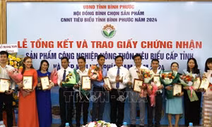 Bình Phước: 15 cơ sở được công nhận sản phẩm công nghiệp nông thôn tiêu biểu khu vực phía Nam 