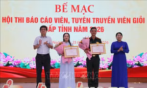 Bế mạc Hội thi Báo cáo viên, tuyên truyền viên giỏi tỉnh Quảng Ngãi năm 2026
