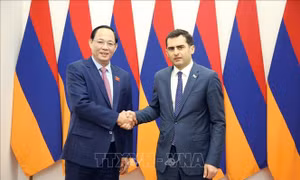 Phó Chủ tịch Quốc hội Trần Quang Phương gặp Phó Chủ tịch thứ nhất Quốc hội Armenia Hakob Arshakyan