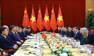 Thủ tướng Phạm Minh Chính hội kiến Tổng Bí thư, Chủ tịch nước Trung Quốc Tập Cận Bình 