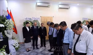 Lãnh đạo UBND thành phố Đà Nẵng viếng đồng chí Xaysomphone Phomvihane 